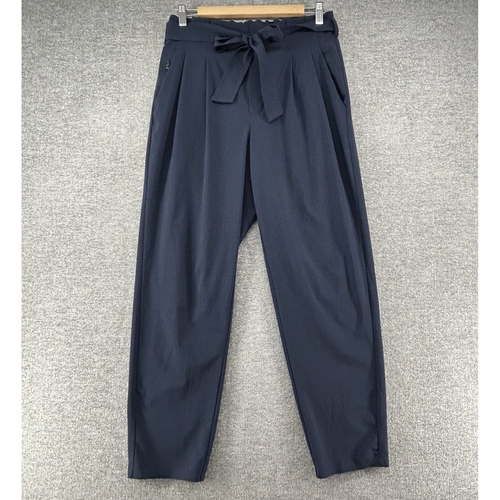 Athleta Skyline Pants II Women Size 8 Blue Activewear Yoga Belted